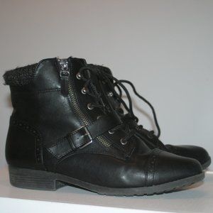 Black zip up Ankle Boots
